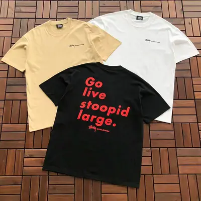 ￥ ~ 79 ST🔥S🔥Y T-SHIRT 55042044 (im 185CM 80KG iwear size L in the photo)