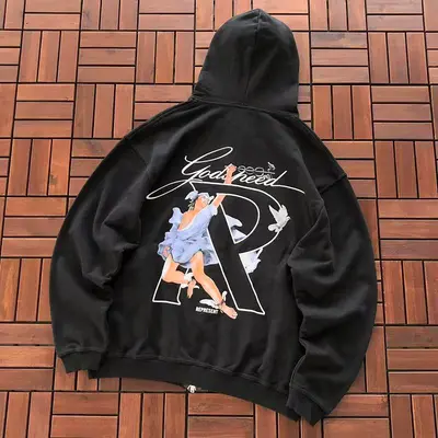 ¥~195 REPRESENT HOODIE 66041914 (im 176CM 58KG iwear size S in the photo)