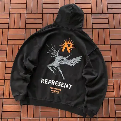 ¥~185 REPRESENT HOODIE 66041912 (im 176CM 58KG iwear size M in the photo)