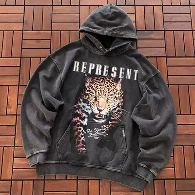¥~185 REPRESENT HOODIE 66041911 (im 176CM 58KG iwear size M in the photo)