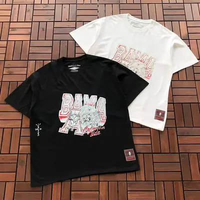 ¥~75 TRAVIS SCOTT T-SHIRT 77042120 (im 185CM 80KG iwear size L in the photo)
