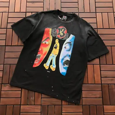 ¥~95 SAINT MICHAEL T-SHIRT 77042370 (im 176CM 58KG iwear size M in the photo)