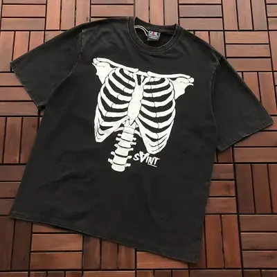 ¥~95 SAINT MICHAEL T-SHIRT 77042373 (im 176CM 58KG iwear size L in the photo)