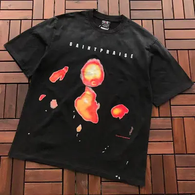 ¥~95 SAINT MICHAEL T-SHIRT 77042371 (im 176CM 58KG iwear size M in the photo)