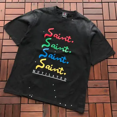 ¥~95 SAINT MICHAEL T-SHIRT 77042342 (im 176CM 58KG iwear size M in the photo)