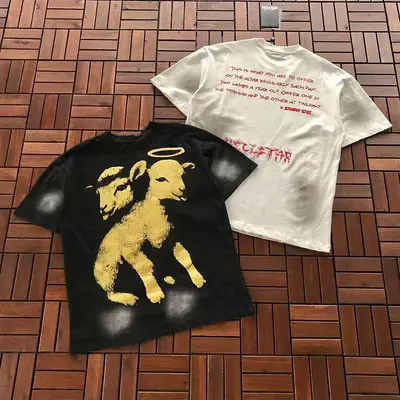 ¥~89 HELLSTAR T-SHIRT 77042303 (im 176CM 58KG iwear size M in the photo)
