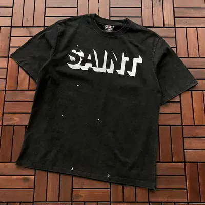 ¥~95 SAINT MICHAEL T-SHIRT 77042364 (im 176CM 58KG iwear size L in the photo)