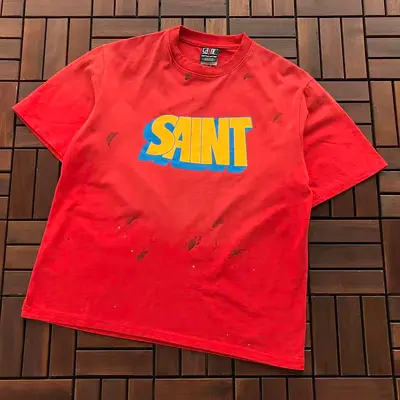 ￥~95 SAINT MICHAEL T-SHIRT 77042294 (im 176CM 58KG iwear size S in the photo)