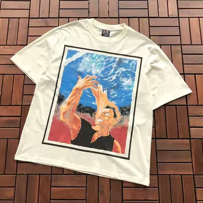 ￥~85 SAINT MICHAEL T-SHIRT 77042388 (im 176CM 58KG iwear size M in the photo)