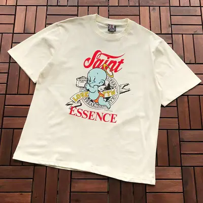 ￥~85 SAINT MICHAEL T-SHIRT 77042390 (im 176CM 58KG iwear size M in the photo)