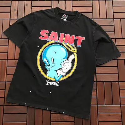 ￥~95 SAINT MICHAEL T-SHIRT 77042337 (im 176CM 58KG iwear size M in the photo)