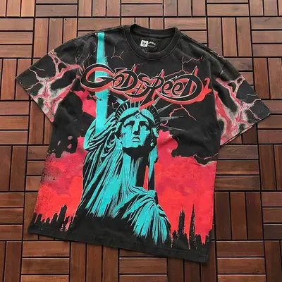 ￥~89 GODSPEED T-SHIRT 77042325 (im 176CM 58KG iwear size M in the photo)