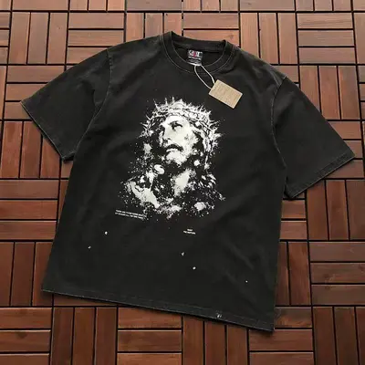 ￥~95 SAINT MICHAEL T-SHIRT 77042317 (im 176CM 58KG iwear size M in the photo)