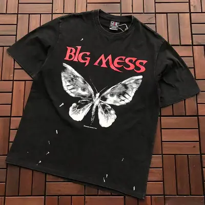￥~95 SAINT MICHAEL T-SHIRT 77042328 (im 176CM 58KG iwear size M in the photo)
