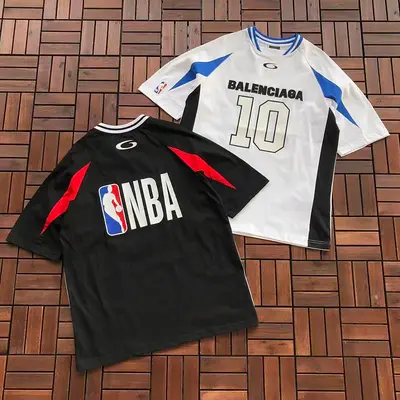 ￥~189 B🔥L🔥🔥🔥IA🔥A & NBA T-SHIRT 55042606 (im 185CM 80KG iwear size 2 in the photo)