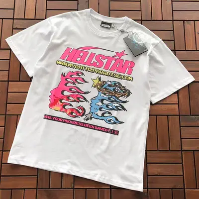 ¥~109 HELLSTAR T-SHIRT 66030447 (im 176CM 58KG iwear size M in the photo)