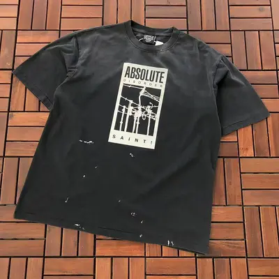 ¥~95 SAINT MICHAEL T-SHIRT 77042720 (im 185CM 70KG iwear size M in the photo)
