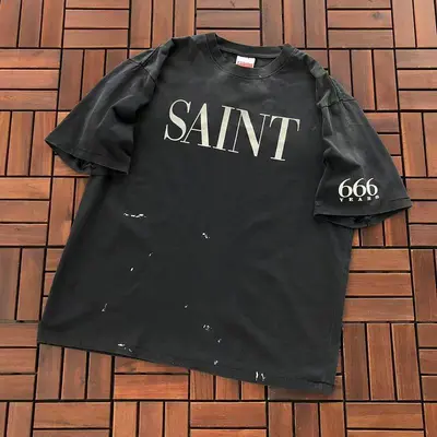 ¥~95 SAINT MICHAEL T-SHIRT 77042721 (im 185CM 70KG iwear size M in the photo)