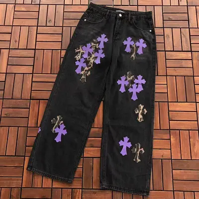 ¥~139 CH🔥OM🔥 HE🔥RTS JEANS 77042751 (im 185CM 70KG iwear size L in the photo)