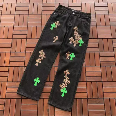 ￥~139 CH🔥OM🔥 HE🔥RTS JEANS 77042735 (im 185CM 70KG iwear size L in the photo)