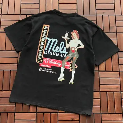 ￥~105 REPRESENT & MELS DINER T-SHIRT 77050421 (im 185CM 80KG iwear size L in the photo)