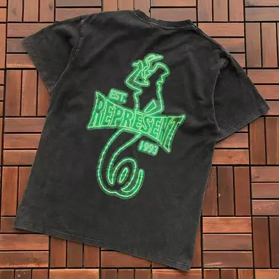 ￥~109 REPRESENT & THE VIPER ROOM T-SHIRT 77050416 (im 185CM 80KG iwear size S in the photo)