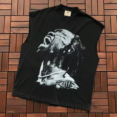 ¥~109 VINTAGE VEST 55050524 (im 185CM 80KG iwear size XL in the photo)