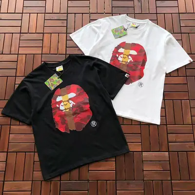 ¥~95 BAPE T-SHIRT 55050837 (im 185CM 70KG iwear size S in the photo)