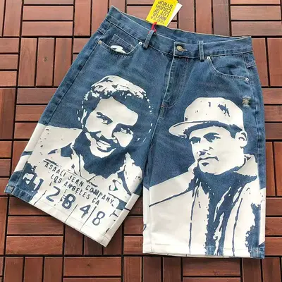 ￥~129 TH🔥T'S A AW🔥UL L🔥T OF C.. & ASAALI SHORTS JEANS 77041174