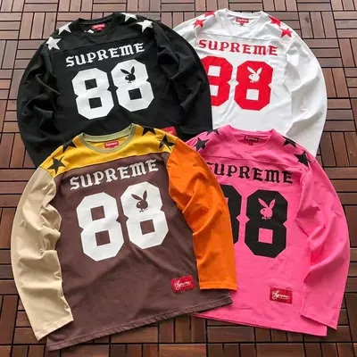 BLACK.PINK.WHITE¥~159 BROWN¥~165 CAMOUFLAGE COLOUR¥~165 S🔥P🔥E🔥E X PLAY BOY LONG-SLEEVE 77051433