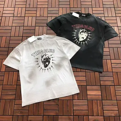 ￥~115 THUG CLUB T-SHIRT 55051516 (im 185CM 80KG iwear size 1 in the photo)