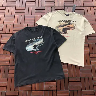 ￥~109 REPRESENT T-SHIRT 77051716 (im 185CM 80KG iwear size XL in the photo)