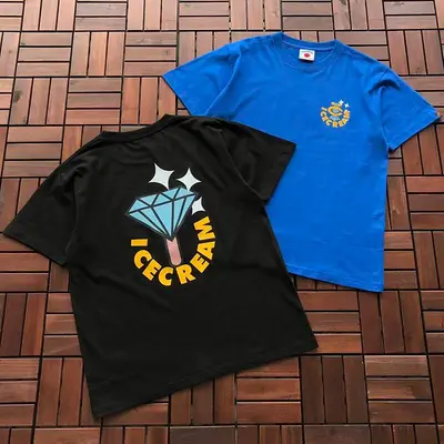 ￥~95 ICECREAM T-SHIRT 55051898 (im 185CM 70KG iwear size M in the photo)