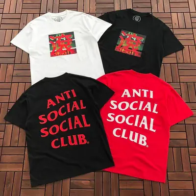 ¥~85 ANTI SOCIAL SOCIAL CLUB T-SHIRT 55051876 (im 185CM 70KG iwear size M in the photo)