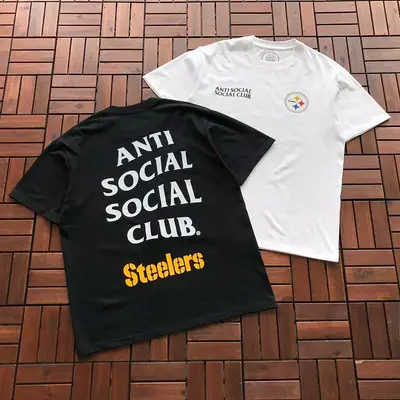 ¥~85 ANTI SOCIAL SOCIAL CLUB T-SHIRT 55051846 (im 185CM 70KG iwear size L in the photo)