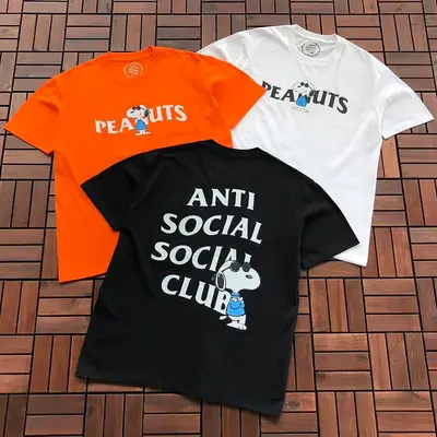 ¥~85 ANTI SOCIAL SOCIAL CLUB T-SHIRT 55052150 (im 185CM 80KG iwear size L in the photo)