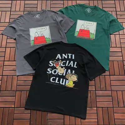 ¥~85 ANTI SOCIAL SOCIAL CLUB T-SHIRT 55052149 (im 185CM 80KG iwear size L in the photo)