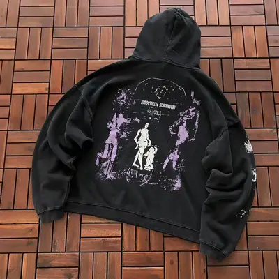 ¥~175 E.R.D HOODIE FLEECE 77052225 (im 185CM 70KG iwear size M in the photo)