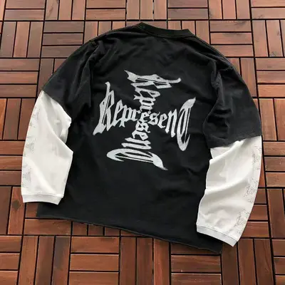 ￥~115 REPRESENT LONG-SLEEVE 77052441 (im 185CM 70KG iwear size M in the photo)