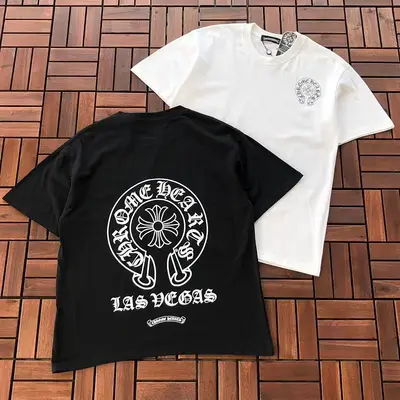 ￥~85 CH🔥OM🔥 HE🔥RTS T-SHIRT 77052641 (im 185CM 80KG iwear size M in the photo)