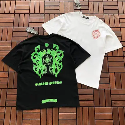 ￥~85 CH🔥OM🔥 HE🔥RTS T-SHIRT 77052727 (im 185CM 80KG iwear size M in the photo)