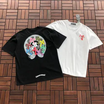 ￥~85 CH🔥OM🔥 HE🔥RTS T-SHIRT 77052719 (im 185CM 80KG iwear size M in the photo)