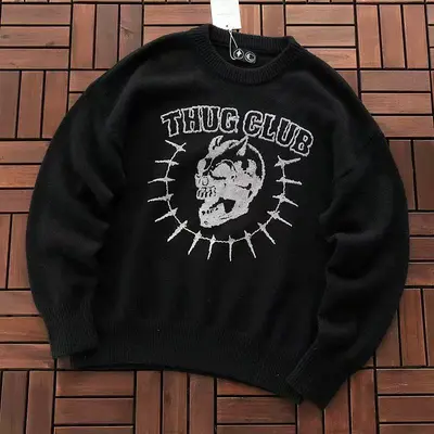 ¥ ~ 159 THUG CLUB SWEATER 55053146 (im 185CM 70KG iwear size 1 in the photo)