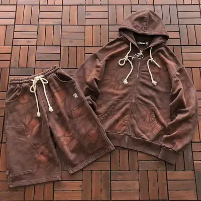 TOP ￥~268 PANTS ￥~239 HELLSTAR HOODIE SHORTS 55053154 (im 185CM 70KG iwear size M in the photo)