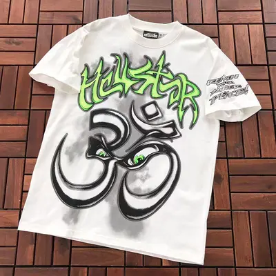 ￥~115 HELLSTAR T-SHIRT 55053131 (im 185CM 70KG iwear size M in the photo)