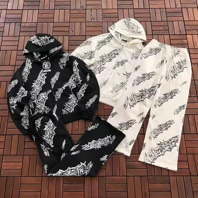 TOP ¥~ 288 PANTS ¥~ 268 HELLSTAR HOODIE TROUSERS 55053153(im 185CM 70KG iwear size M in the photo)