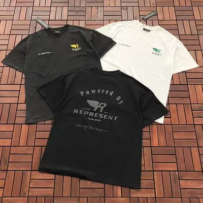 ￥~109 REPRESENT T-SHIRT 77060104 (im 185CM 70KG iwear size XL in the photo)