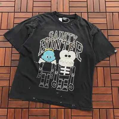 ￥~99 SAINT MICHAEL T-SHIRT 77060768 (im 185CM 70KG iwear size M in the photo)