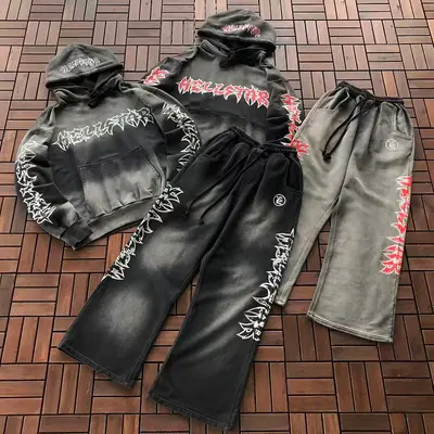 TOP ￥~ 269 PANTS ￥~ 288 HELLSTAR HOODIE TROUSERS 55060899 (im 185CM 80KG iwear size M in the photo)