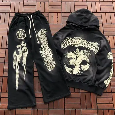 TOP ¥~ 235 PANTS ¥~ 219 HELLSTAR HOODIE TROUSERS 55060983 (im 185CM 80KG iwear size M in the photo)